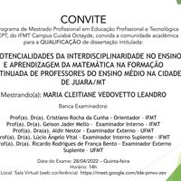 Convite Maria Cleitiane - Qualificacao ProfEPT