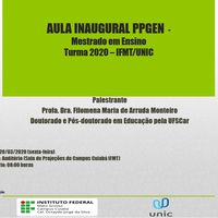 Convite - AULA INAUGURAL PPGEN 2020